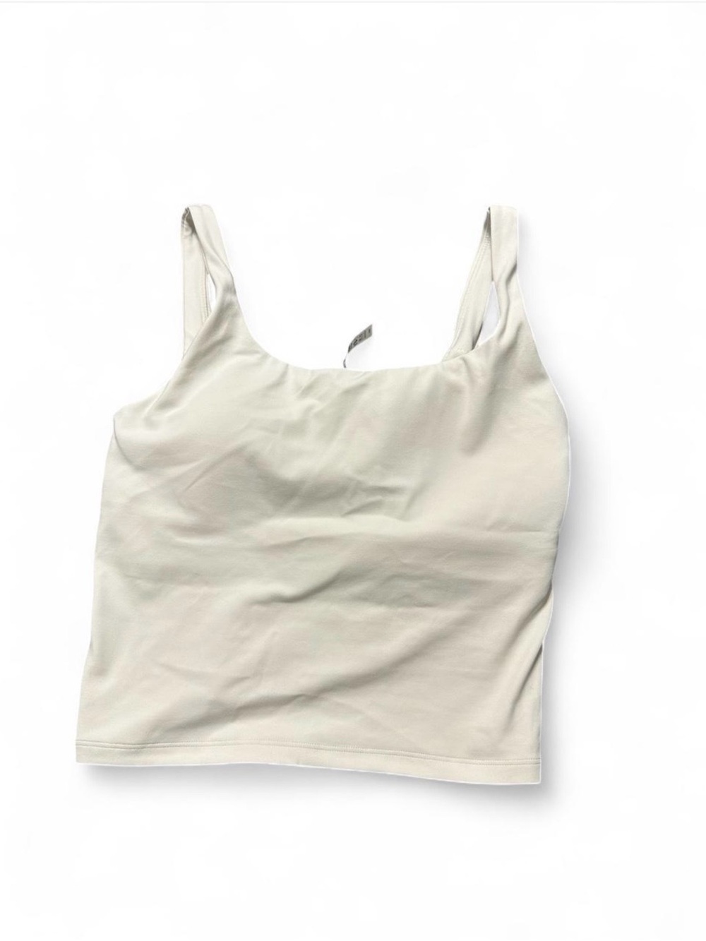 Women's Cream Scoop Neck Tank with Slim Straps